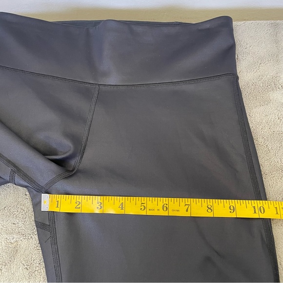 Sweaty Betty M Merino Wool Blend Jersey Lined Mesh Calves Black Wet Look Legging - Picture 14 of 16